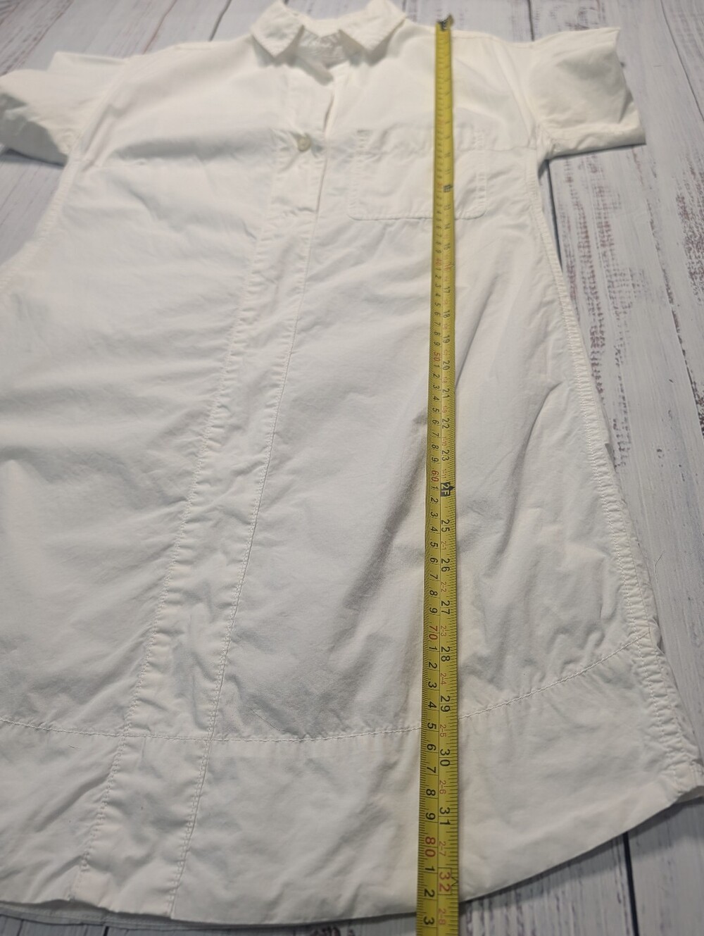 J. Crew White Poplin Mini Shirt Dress - Size XSmall - Short Sleeve - Picture 10 of 10